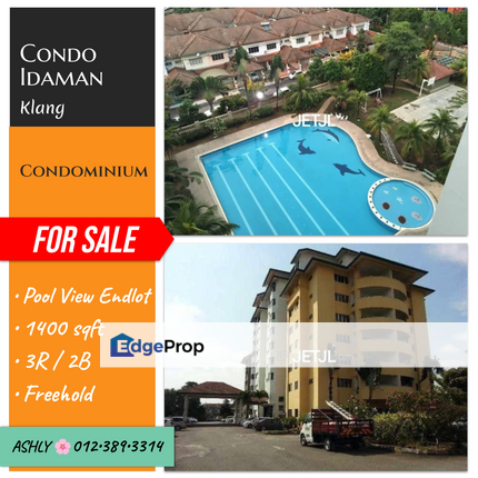 LOW Density 🌸 Condo for Sale 🏢 Rumah untuk jual  📍 Condo Idaman Cheng Hua, Taman Mewah Jaya 3 41000 Klang Selangor, Selangor, Klang