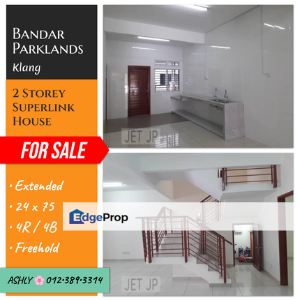 24x75 EXTENDED 🌸 2 Storey Terrace House for Sale 🏡 Rumah untuk jual 📍 Bandar Parklands 42000 Klang Selangor, Selangor, Klang