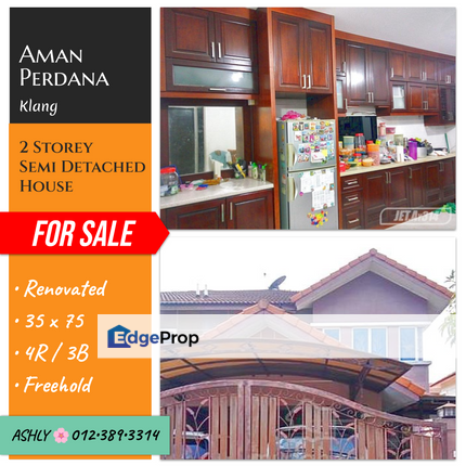 RENOVATED 🌸 Semi-D House for Sale 🏡 Rumah untuk jual 📍 Aman Perdana, 41050 Klang, Selangor, Selangor, Klang