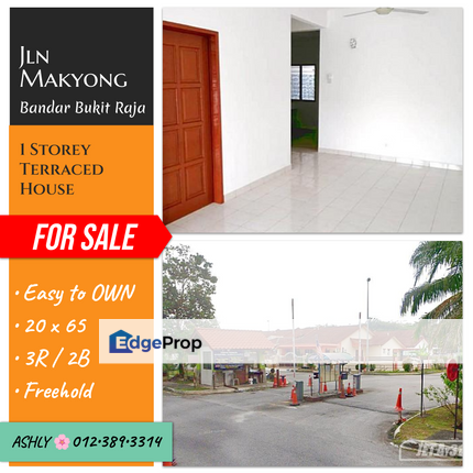 BELOW MARKET🌸 Single Storey House for Sale 🏡 Rumah untuk jual 📍 Jln Makyong Bandar Bukit Raja , 41050 Klang , Selangor, Selangor, Klang