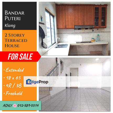 EXTENDED 🌸 Double Storey Terrace House for Sale 🏡 Rumah untuk jual 📍 Bandar Puteri 41200 Klang, Selangor, Selangor, Klang