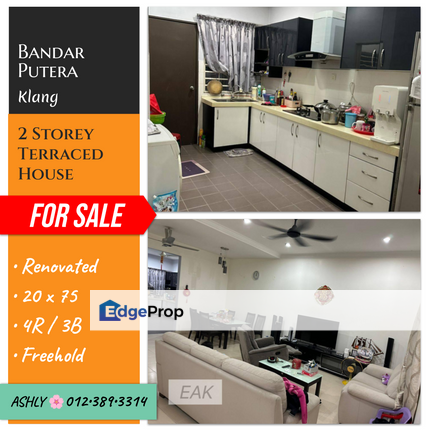 RENOVATED 🌸 Double Storey Terrace House for Sale 🏡 Rumah untuk jual 📍 Bandar Putera 41000 Klang Selangor, Selangor, Klang