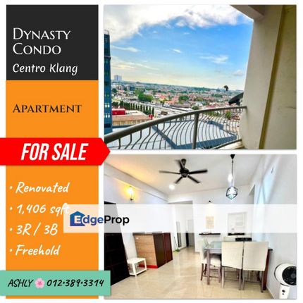 60k RENO 🌸 Condominium for Sale 🏡 Rumah untuk jual 📍 Dynasty Condo, Centro Klang 41300 Klang, Selangor, Selangor, Klang