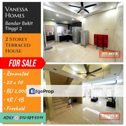 Renovated 🌸 Double Storey Terrace House for Sale 🏡 Rumah untuk jual 📍 Vanessa Homes, Bandar Bukit Tinggi 2 41200 Klang Selangor, Selangor, Klang