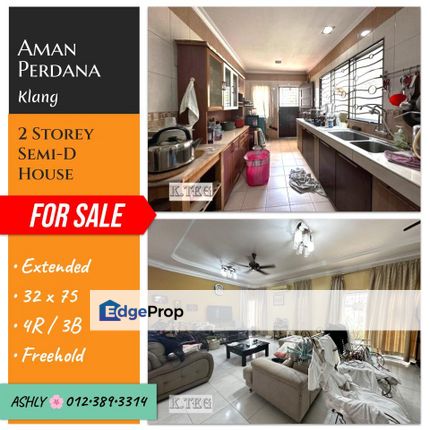 EXTENDED🌸 2 Storey Semi D House for Sale 🏡 Rumah untuk jual 📍 Aman Perdana 41050 Klang Selangor, Selangor, Klang