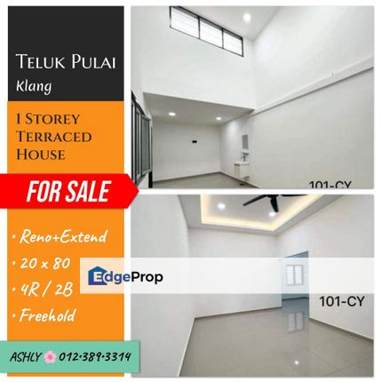 RENOVATED 🌸 Single Storey Terrace House for Sale 🏡 Rumah untuk jual 📍 Teluk Pulai 41100 Klang Selangor, Selangor, Klang