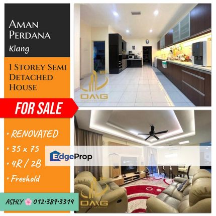 PRICE REDUCED 🌸 Single Storey Semi D House for Sale 🏡 Rumah untuk jual 📍 Aman Perdana 41050 Klang Selangor, Selangor, Klang