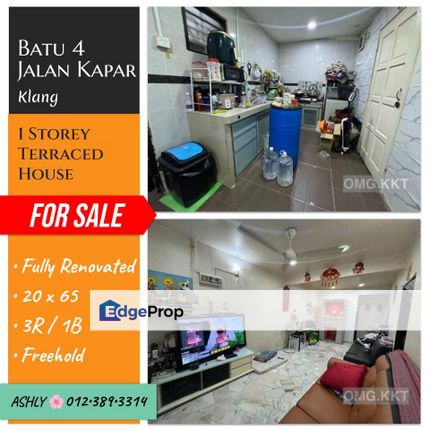 Fully Renovated 🌸 Single Storey House for SALE 🏡 Rumah Untuk Jual @ Kapar Batu 4, Sungai Nibong, 42200 Klang, Selangor, Kapar 