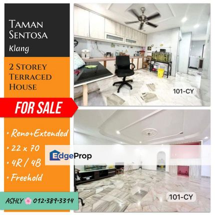 RENO+EXTEND 🌸 Double Storey House for SALE 🏡 Rumah Untuk Jual @ Taman Sentosa, 41200 Klang, Selangor, Klang