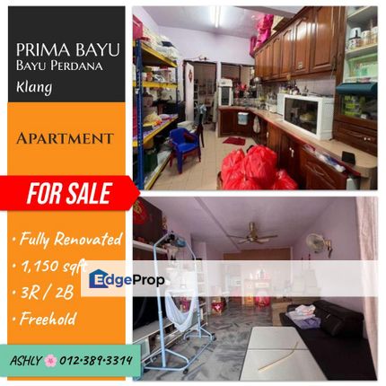 RENOVATED 🌸 Prima Bayu Apartment for SALE 🏡 Rumah Untuk Jual @ Bayu Perdana, 41200 Klang, Selangor, Klang