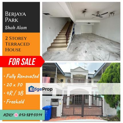 VALUE BUY 🌸 2 Storey Intermediate Terrace for SALE 🏡 Rumah Untuk Jual @ Berjaya Park, 40400 Shah Alam, Selangor, Shah Alam