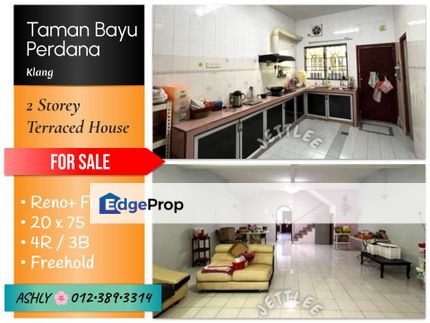 BEST Value 🌸 Double Storey House for SALE 🏡 Rumah untuk Jual @ Bayu Perdana, 41200 Klang, Selangor, Selangor, Klang