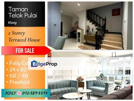 RENO+EXTEND🌸 Double Storey Superlink House for SALE 🏡 Rumah untuk Jual @ Telok Pulai, 41100 Klang, Selangor, Selangor, Klang