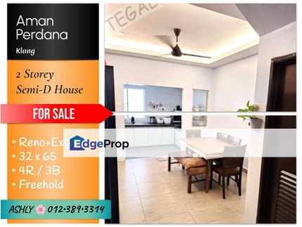 RENO+EXTEND 🌸 Double Storey Semi-D House for SALE 🏡 Rumah untuk Jual @ Aman Perdana, Klang, Selangor, Klang