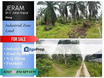 INDUSTRIAL Zone 🌸 Agriculture (Coconut) Land for SALE 🏡 Tanah untuk Jual @ Jeram, Bt. 17 Jalan Kapar, 45600 Jeram, Selangor, Selangor, Klang