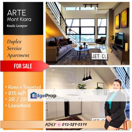 BEST Value 🌸 Duplex Unit Service Apartment for SALE 🏡 Rumah untuk Jual @ Arte Mont Kiara, 50480 Kuala Lumpur, Kuala Lumpur, Mont Kiara