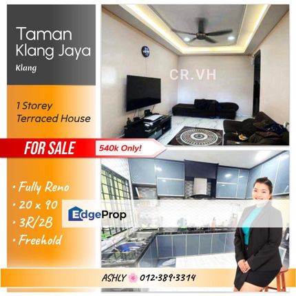 20x90 Renovated 🌸 Single Storey Terrace House for SALE 🏡 Rumah untuk Dijual @ Taman Klang Jaya, 41200 Klang, Selangor, Selangor, Klang