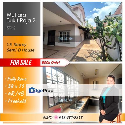 FULLY RENOVATED 🌸 Semi-D for SALE 🏡 Rumah untuk Jual @ Mutiara Bukit Raja 2, 41050 Klang, Selangor  , Selangor, Klang