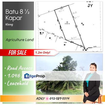 BEST Value 🌸 Agriculture Land for SALE 🌾 Tanah Pertanian untuk Dijual @ Batu 8 1/2, Kampung Perepat, Kapar, 42200 Klang, Selangor, Selangor, Klang