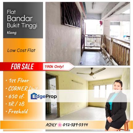 LIMITED UNIT 🌸 Flat Apartment for SALE 🏢 Rumah untuk Dijual @ Bukit Tinggi 1, Klang  , Selangor, Klang