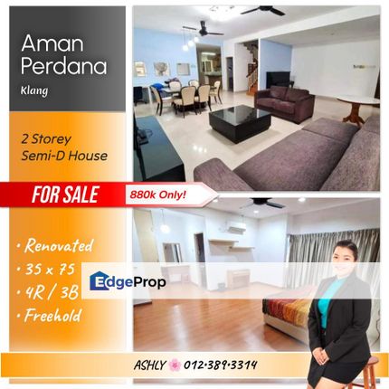 BEST Value 🌸 Double Storey Semi-D House for SALE 🏡 Rumah untuk Jual @ Aman Perdana, 41050 Klang, Selangor , Selangor, Klang