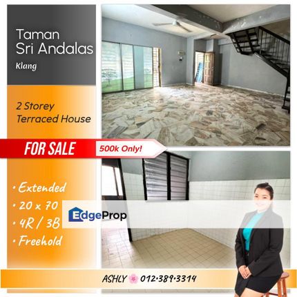 BEST Value 🌸 Double Storey Terrace House for SALE 🏡 Rumah untuk Jual @ Taman Sri Andalas, 41200 Klang, Selangor, Selangor, Klang