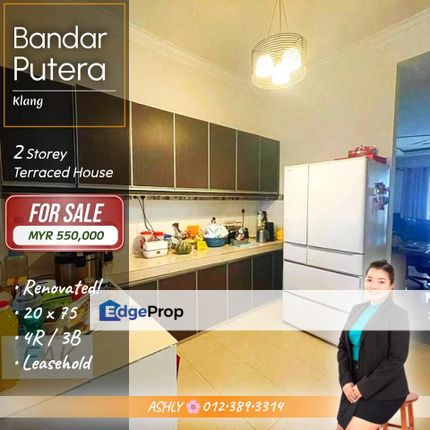 RENOVATED ✨ Double Storey Terraced House for SALE   @ Bandar Putera, 41000 Klang, Selangor, Selangor, Klang