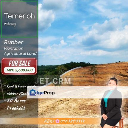 Agricultural Land 🌱 for SALE   @ Temerloh, Pahang, Kuala Lumpur, Setapak
