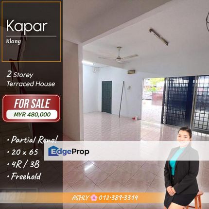 Full Loan HOT AREA 🌸 Double Storey Terraced House for SALE @ Kapar, Klang, Selangor, Kapar 