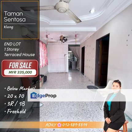 AAA Price Stock 🌸 Endlot Single Storey Terraced House @ Taman Sentosa, Klang, Selangor, Klang