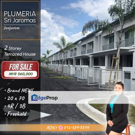 Brand NEW 🌸 Double Storey Terraced House   @ Plumeria Residence, Taman Sri Jaromas, Jenjarom, Selangor, Jenjarom