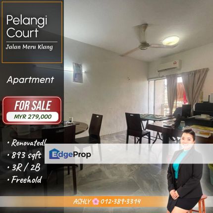 Renovated near LRT3 🌸 Pelangi Court Apartment   @ Klang (Near Klang Parade), Selangor, Klang