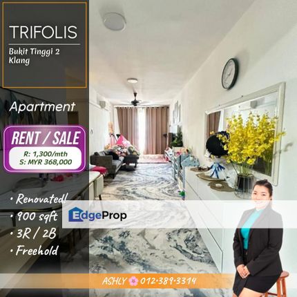 FOR SALE / RENT 🌸 Trifolis Apartment   @ Bandar Bukit Tinggi 2, Klang, Selangor, Klang