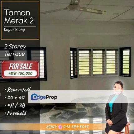 RENO+EXNTEND 🌸 Double Storey Terraced House   @ Taman Merak 2, Kapar Town, Selangor, Kapar 