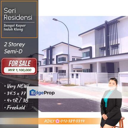 MODERN 🌸 2 Storey Semi D House for SALE   @ Primrose, Seri Residensi, Taman Sungai Kapar Indah, Klang, Selangor, Kapar 