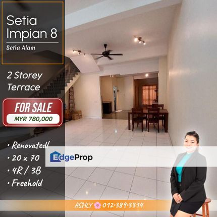 RENOVATED 🌟  Double Storey Terraced House @ Setia Impian 8, Setia Alam, Selangor, Setia Alam/Alam Nusantara