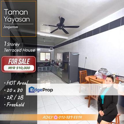 HOT Area nearby FGS Dong Zen Temple 🏯 Single Storey Terraced House for SALE @ Taman Yayasan, 42600 Jenjarom, Selangor, Selangor, Jenjarom