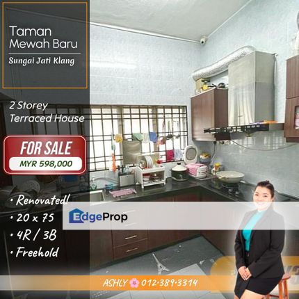 RENOVATED 🌸 Double Storey Terraced House for SALE @ Taman Mewah Baru, Off Jalan Sungai Jati, Klang, Selangor, Klang