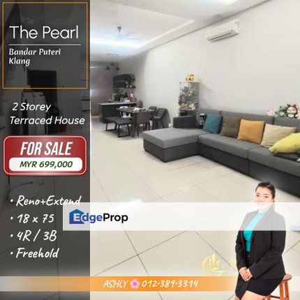 RENOVATED 🌟 Double Storey Terraced House for SALE   @ The Pearl, Bandar Puteri Klang, Selangor, Klang