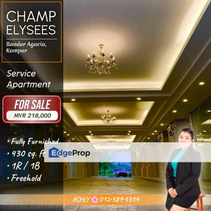 High ROI Investment 🌟 Serviced Apartment for SALE   @ Champs Elysees, Bandar Agacia, Kampar Perak, Perak, Kampar