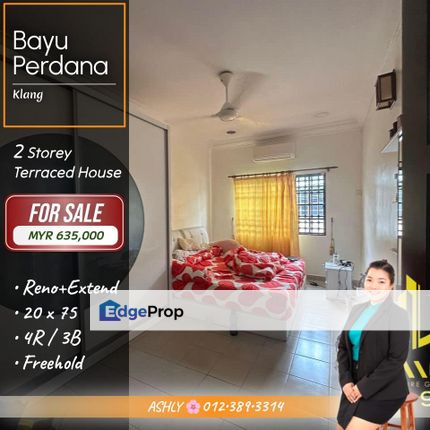 RENO+EXTENDED 🌸 Double Storey Terraced House for SALE   @ Taman Bayu Perdana, Klang, Selangor, Selangor, Klang