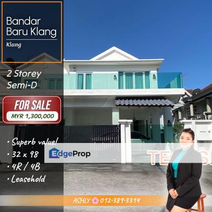 SUPERB BELOW Value 🌟 Double Storey Semi-D for SALE   @ Bandar Baru Klang, 41150 Klang, Selangor, Selangor, Klang