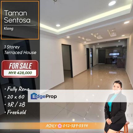 RENOVATED 🌸 Single Storey Terraced House for SALE   @ Taman Sentosa, 41200 Klang, Selangor, Selangor, Klang