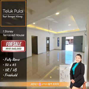 Newly RENOVATED 🌸 Single Storey Terraced House for SALE @ Taman Teluk ...