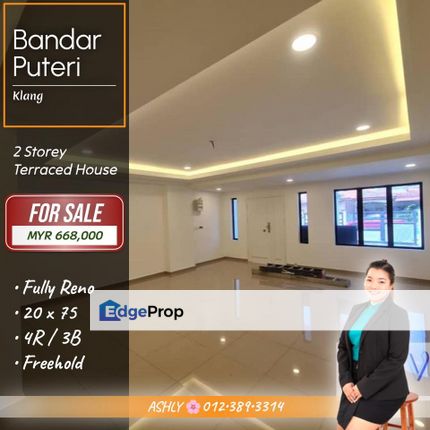 Newly RENOVATED 🌸 Double Storey Terraced House for SALE   @ Bandar Puteri, 41200 Klang, Selangor, Selangor, Klang