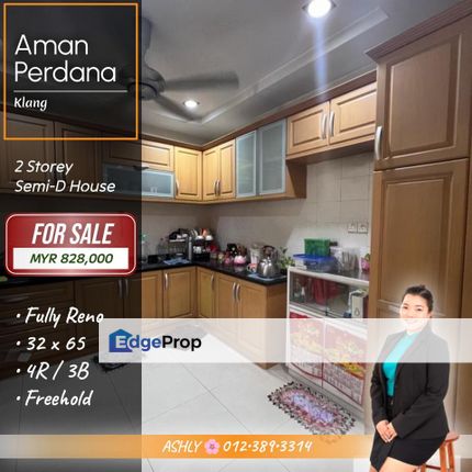 RENOVATED 🌸 Double Storey Semi D House for SALE @ Aman Perdana, 41050 Klang, Selangor, Selangor, Klang