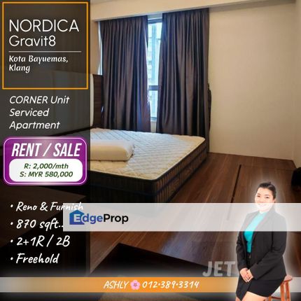 Modern LIVING 🌸 Serviced Apartment for RENT/SALE | Nordica Gravit8, Kota Bayuemas, Klang, Selangor, Klang