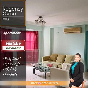 Renovated 🌸 Condominium for SALE | Regensi (Regency) Condo, Klang for ...