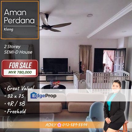 Spacious SEMI-D 🌸 Double Storey House for SALE | Aman Perdana, Klang, Selangor, Klang