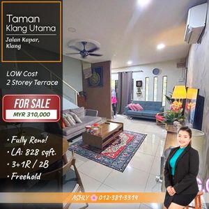 RENOVATED 🌸 2 Storey Low Cost Terraced House for SALE │ Taman Klang ...